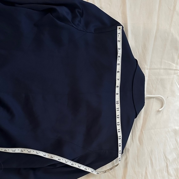 Favorite Daughter The Satin Blazer Navy Venetian Blue Women’s Medium - Picture 8 of 11